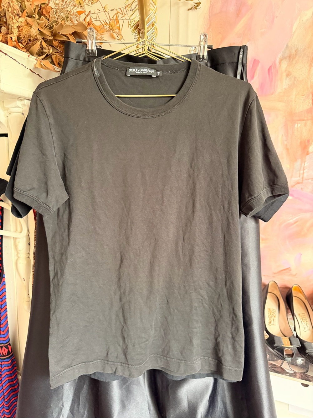 Dolce & Gabbana Black Short Sleeve Crew Tee